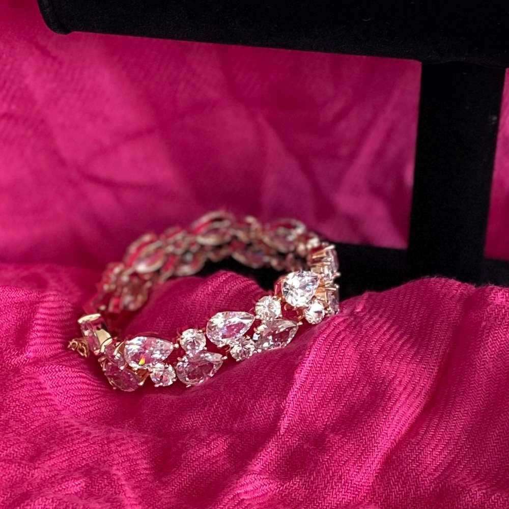New! Rose Gold Diamond Tennis Bracelet - Picture 6 of 10